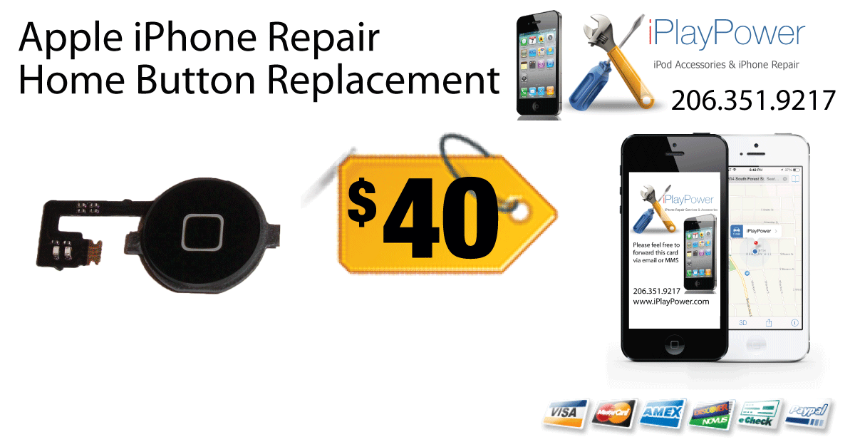 iPhone home button repair service from iPlayPower